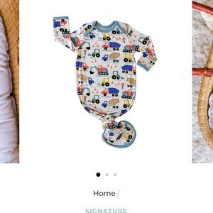 Little sleepies construction gown